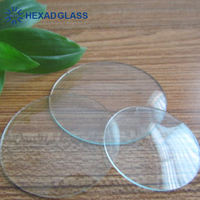 Verre d'horloge moderne transparent, convexe, de forme ronde