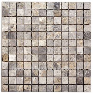 Nhiều màu đánh bóng đá cẩm thạch khảm truyền thống mô hình vuông cho sàn tường nhà bếp khách sạn có tính năng thiết kế sàn gỗ - Product Image 1