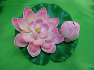 Collection <span class=keywords><strong>de</strong></span> lys d'eau artificielles flottantes, Lotus EVA, coloré, pour <span class=keywords><strong>jardin</strong></span> et extérieur - Product Image 3