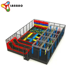 Komersial Besar Hiburan Playground Dalam Trampoline Park untuk Dijual