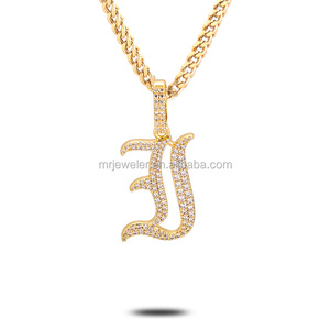 La srta. colgante de collar de joyería letras del alfabeto inglés antiguo colgante - Product Image 1