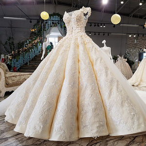 LS35471 Cap <span class=keywords><strong>manga</strong></span> Pakistani vestidos de novia imágenes encargo largo tren vestido de boda con encanto - Product Image 1
