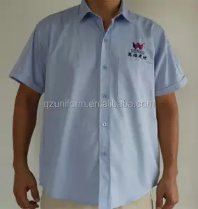 custom rimpel vrij borduren logo tops bedrijf kantoor uniform werkkleding shirts