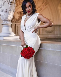 Africano Tradizionale di Lusso Su Misura Della Sirena Del Corsetto Abito <span class=keywords><strong>Da</strong></span> <span class=keywords><strong>Sposa</strong></span> In Raso - Product Image 5