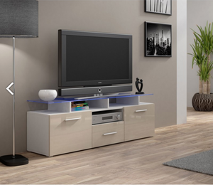 Mini estante de vidrio en la parte superior con 2 puerta 2 <span class=keywords><strong>TV</strong></span> cajón de <span class=keywords><strong>pie</strong></span> - Product Image 2