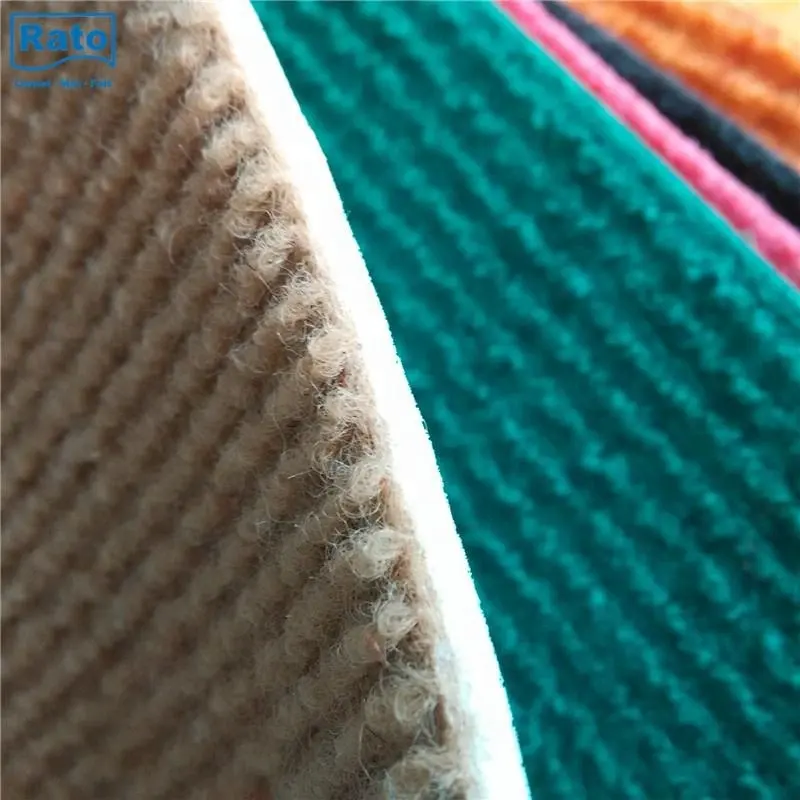 new design colourful ribbed carpet in roll for hotel and office