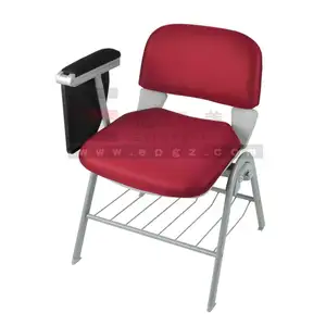 Стул с мягкой обивкой для школы и университета, тканевые тренировочные стулья с подлокотником для планшета