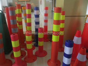 Delineatore Stradale Flessibile in PU con Segnalazione Colorata, Palo di Avvertimento in Plastica per Traffico - Product Image 4