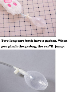 HZM-18140 Gorro de Conejo Coreano con Orejas Móviles Inflables, Peluche Suave y Encantador, Gorro de Conejo Animado, Gorro Divertido - Product Image 4