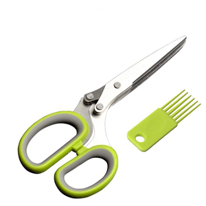 ผักตัดอเนกประสงค์ Herb Professional 5ใบมีด6 In 1สแตนเลสสตีลครัวกรรไกรสมุนไพร - Product Image 3