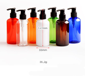 220ml Empty <strong>Refillable</strong> PET Plastic <strong>Shampoo</strong> <strong>Bottle</strong> with Lotion Pump Dispenser Screen Printing 100pcs MOQ - Product Image 3