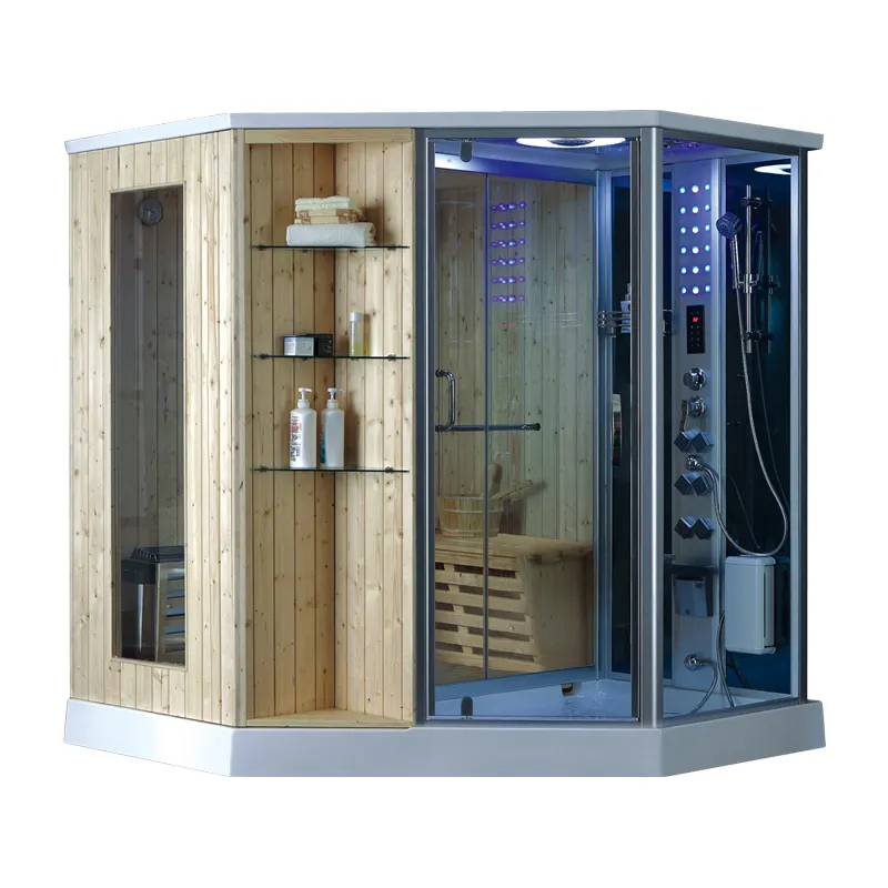 K-7122 akrilik ıslak sauna buhar odası payı köşe sauna buhar odası bağlantısız buhar sauna odası