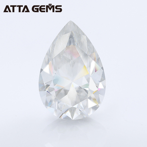 VVS1 brillante pera corte sustituto de <span class=keywords><strong>diamante</strong></span> gemas suelto sintético blanco Moissanite Precio de piedra - Product Image 1