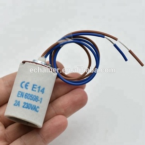 CE <span class=keywords><strong>E14</strong></span> Ổ Cắm Đèn Gốm <span class=keywords><strong>E14</strong></span> Ổ Cắm Với 15 Cm Cáp Dây Retro Vít <span class=keywords><strong>E14</strong></span> Cổ Điển Edison Ánh Sáng Mặt Dây Chuyền căn Cứ - Product Image 2