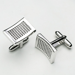 De onda brazalete enlace fábrica barato al por mayor de latón gemelos para los hombres - Product Image 2