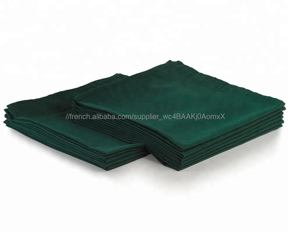 Chasseur vert MJS 100% Filé Polyester bistro serviette linge de table pour le restaurant
