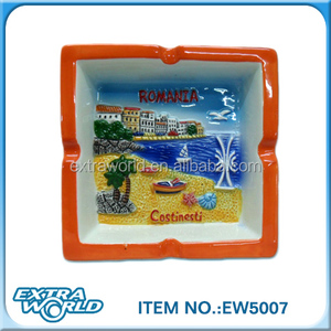 Handpaint cenicero de cerámica de encargo del recuerdo del <span class=keywords><strong>viaje</strong></span> a <span class=keywords><strong>sicilia</strong></span> - Product Image 2