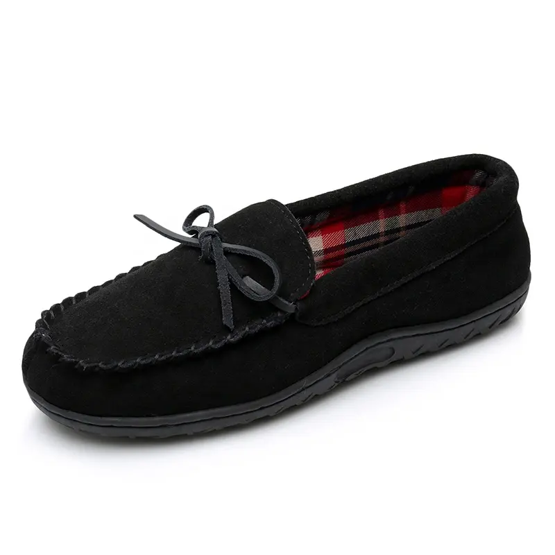 Fashion Wholesale Black Men Suede Leather Casual Loafer Shoes Homme Moccasin