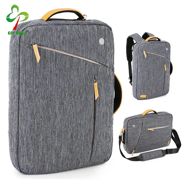 Elegante mochila bolsas de ordenador portátil de 17 17,3 pulgadas netbook impermeable lona maletín Portátil Bolsa de hombro unisex