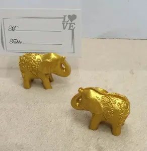 Ywbeyond Wedding Table centerpiece Golden Elephant Place Card Holder Elephant Wedding Favors