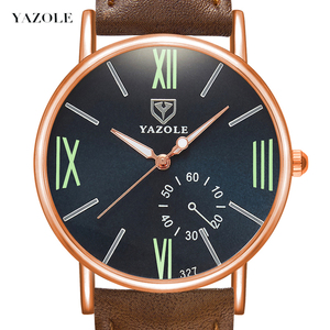 Yazolo D 327 luminoso scala romana orologio in pelle per gli uomini classici orologi a mano multifunzione orologio da uomo da polso - Product Image 4