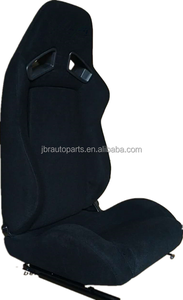 Sedile Sportivo da Corsa JBR1052 Regolabile in Pelle Scamosciata Nera con Cuciture Rosse - Product Image 2