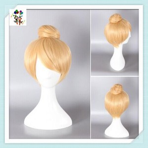 Pelucas <span class=keywords><strong>de</strong></span> Cosplay <span class=keywords><strong>de</strong></span> <span class=keywords><strong>Anime</strong></span> Tinker Bell, Cabello Rubio Dorado, HPC-0008 - Product Image 2