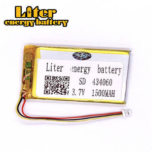 1.0-<span class=keywords><strong>3</strong></span> P <span class=keywords><strong>3</strong></span>.7 V 434060 1500 mah high quality lithium polymer battery li-li-ion rechargeable battery pack lipo battery - Product Image 1