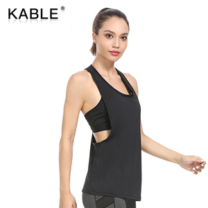 Venta al por mayor barata <span class=keywords><strong>de</strong></span> Diseño <span class=keywords><strong>de</strong></span> Moda Ropa <span class=keywords><strong>de</strong></span> gimnasio sin espalda Sexy Yoga camiseta sin mangas para las señoras - Product Image 1