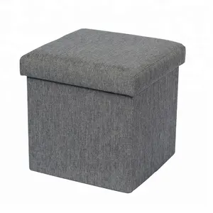 Linen stoff platz falten lagerung hocker hocker