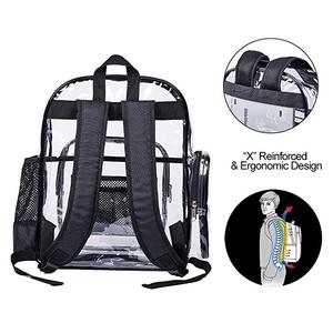 <strong>Clear</strong> <strong>Backpacks</strong> Heavy Duty Transparent PVC <strong>Backpack</strong> Freeze-Proof See Through Bookbag with Adjustable Straps for Work - Product Image 3