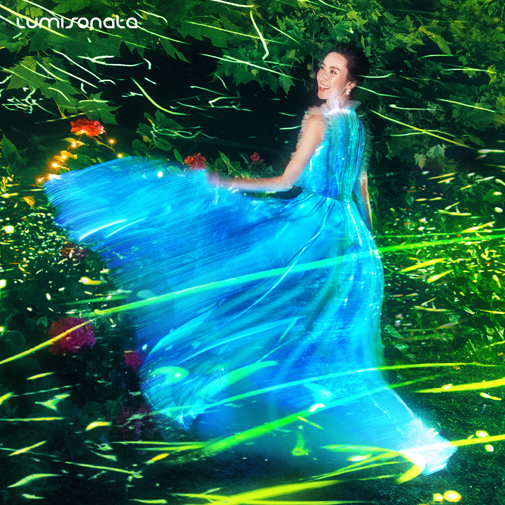 Lumisonata Glow in the Dark Dresses - Fiber Optic Ball Gowns