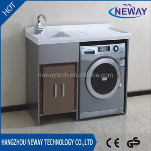 简单的设计不锈钢现代洗衣水槽柜