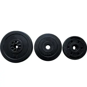 Wholesale Cheap Cement Dumbbell Weight Plate Weightlifting Quality Discos Pesas Cheap Plastic Vinyl Weight Plate