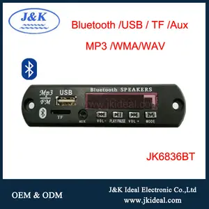 Cartão tf jk6836bt, fm, usb, bluetooth, mp3 player, circuito