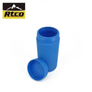 RTCO özelleştirilebilir yumuşak-dokunmatik boş Hdpe plastik hap şişesi Protein tozu şişe