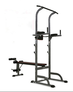 <span class=keywords><strong>Casa</strong></span> plegable fitness DIP Estación de torre con Banco - Product Image 1