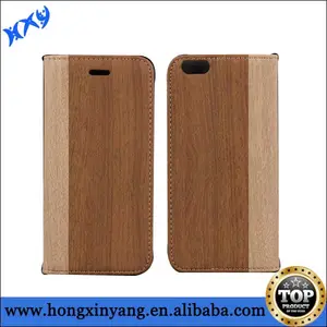 Alibaba expresar la etiqueta privada de a prueba de agua cajas del teléfono para el iphone 6, madera patrón funda de piel