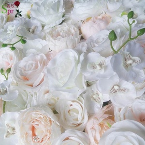 SPR decorazione murale fiore da parete per occasione di matrimonio 60*40cm rifinito muro di fiori rosa per eventi di festa Baby Show - Product Image 5