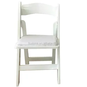 Vente en gros de salle à manger blanche en plastique résine pour mariages chaises Wimbledon pliantes Silla pour hôtel