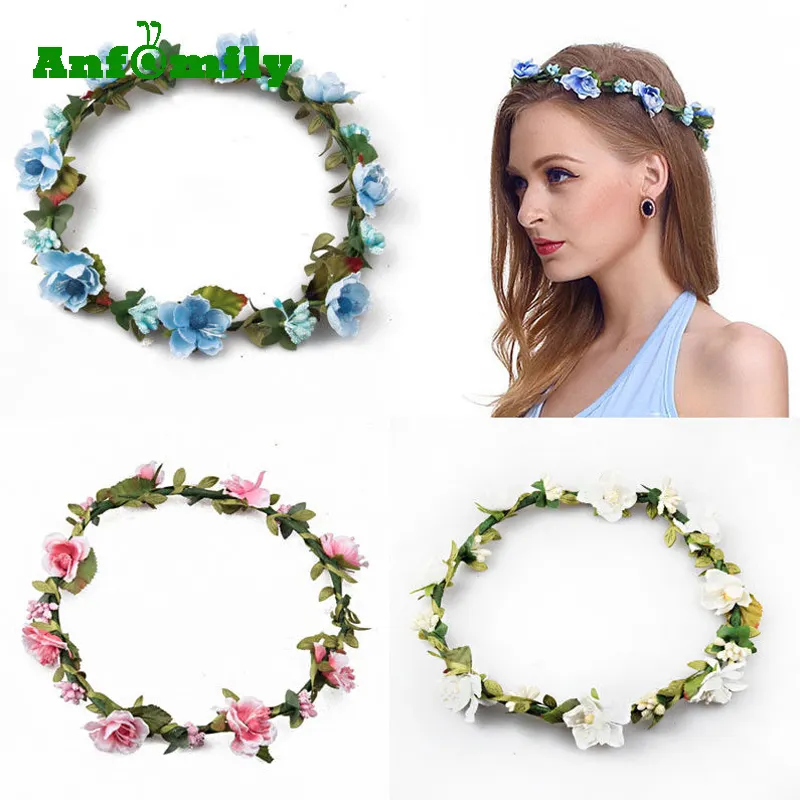 Flower Crown Floral Headband Hair Garland Bridal Head Decoration Wedding