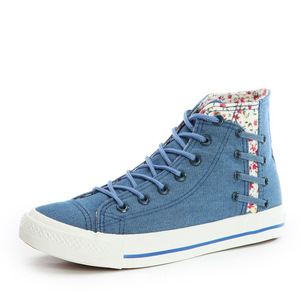 Chaussures montantes en toile à imprimé floral pour femmes, baskets décontractées pour étudiantes, à la mode, nouvelle collection 2018, en Stock - Product Image 2
