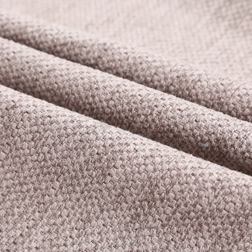 En moda ev tekstil triko kanepe döşemelik benzersiz dokulu katı kanepe jakarlı % 100% Polyester ucuz suni poli keten kumaş