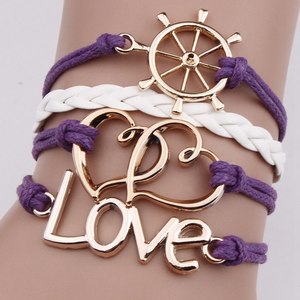 H-014 amor corazón pulsera marinero compás <span class=keywords><strong>cuerda</strong></span> náutica - Product Image 6