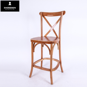 Chaises de tabouret de Bar à dos croisé de couleur <span class=keywords><strong>Nautre</strong></span> pour Bar d'hôtel et de Restaurant - Product Image 3