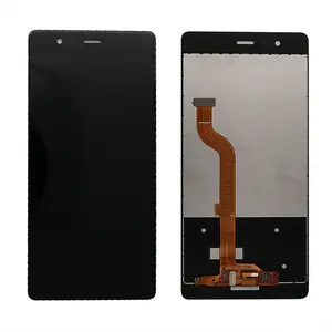 Orijinal Tam ekran için Huawei p9 eva-l09 l19 l29 Siyah dokunmatik + lcd siyah, huawei p9 lcd