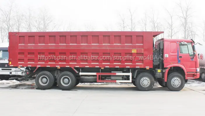 Sinotruk howo 380hp 8x4 camion volquete para columbia con certificacion