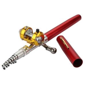 <strong>Mini</strong> Portable <strong>Pocket</strong> Aluminum Alloy <strong>Pen</strong> <strong>Fishing</strong> <strong>Rod</strong> and Reel Combo 4 Colors - Product Image 4