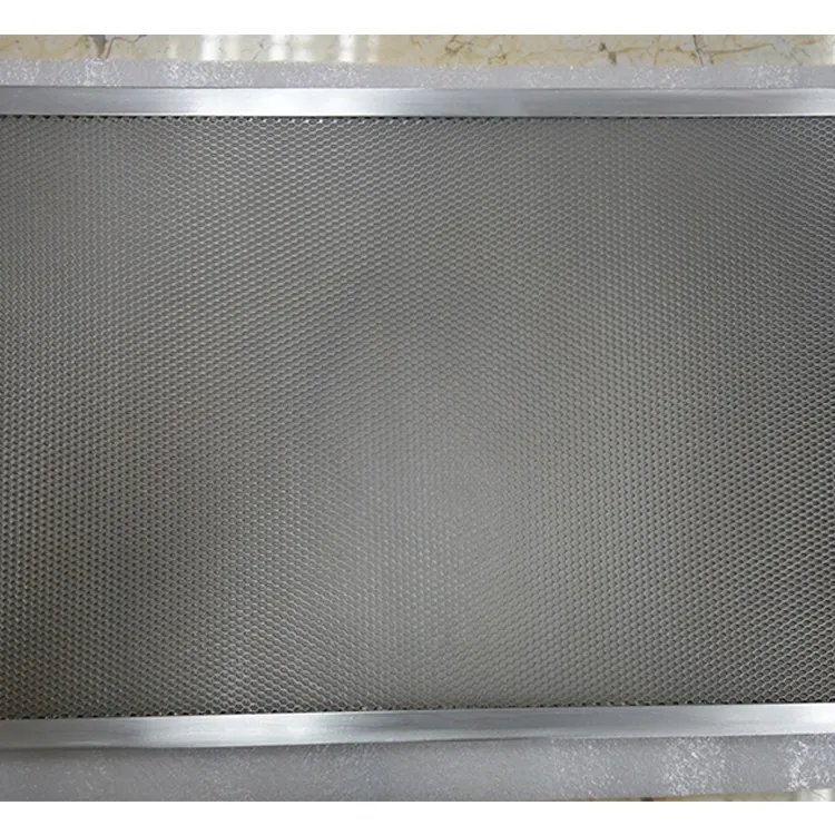 Metal mesh coated honeycomb perforated steel plate with fireproof