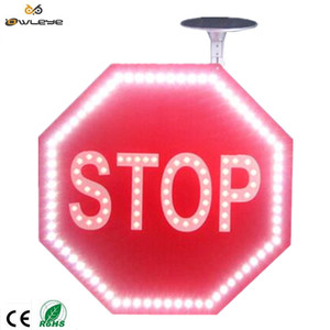 Encargo de alta intensidad LED semáforo señal octogonal parada señal de tráfico Solar parada signos enviado rápidamente - Product Image 1